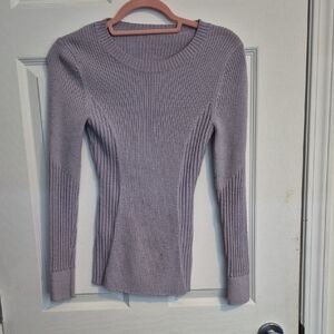 lululemon athletica Lavender Ribbed Crew Neck Sweater